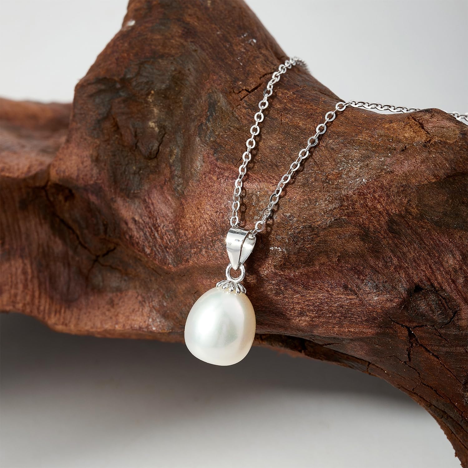 Freshwater Pearl Choker Necklace for Women 925 Sterling Sliver Gold Sliver Dainty Necklace for Women Beaded Lariat Drop Necklace for Mother Vintage Women Jewelry Gift for Christmas Mother Day Birthday