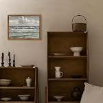 Ocean Canvas Wall Art Prints Decorations Framed Vintage Maritime Scenery Artworks Canvas Prints Bathroom Pictures Farmhouse Office Home Wall Decor