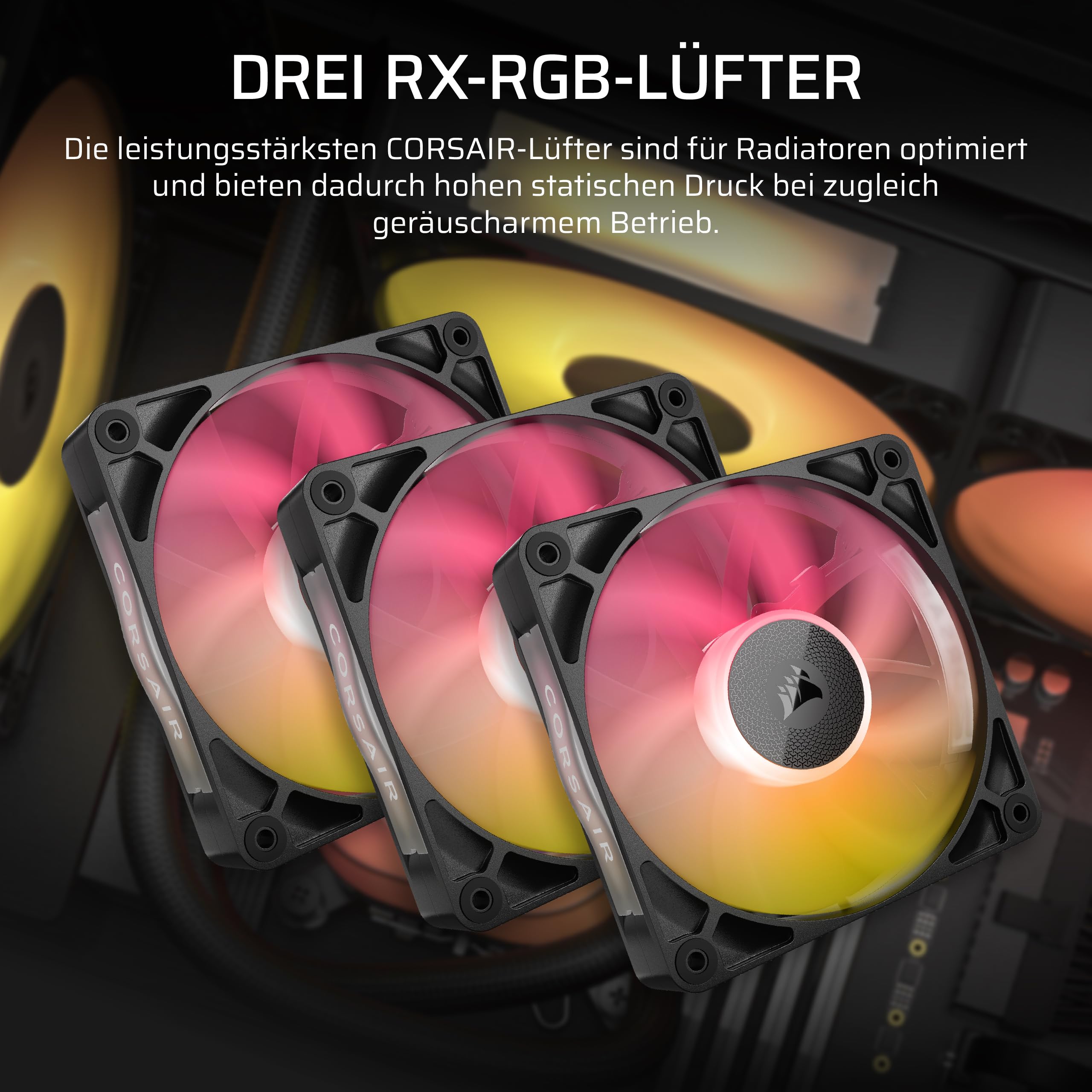Corsair iCUE LINK Titan 360 RX LCD CPU-Flüssigkeitskühler – 360mm AIO – FlowDrive-Kühl-Engine – Intel LGA 1851/1700, AMD AM5/AM4 – 3X RX120 RGB-Lüfter – iCUE LINK-System-Hub Inbegriffen – Schwarz