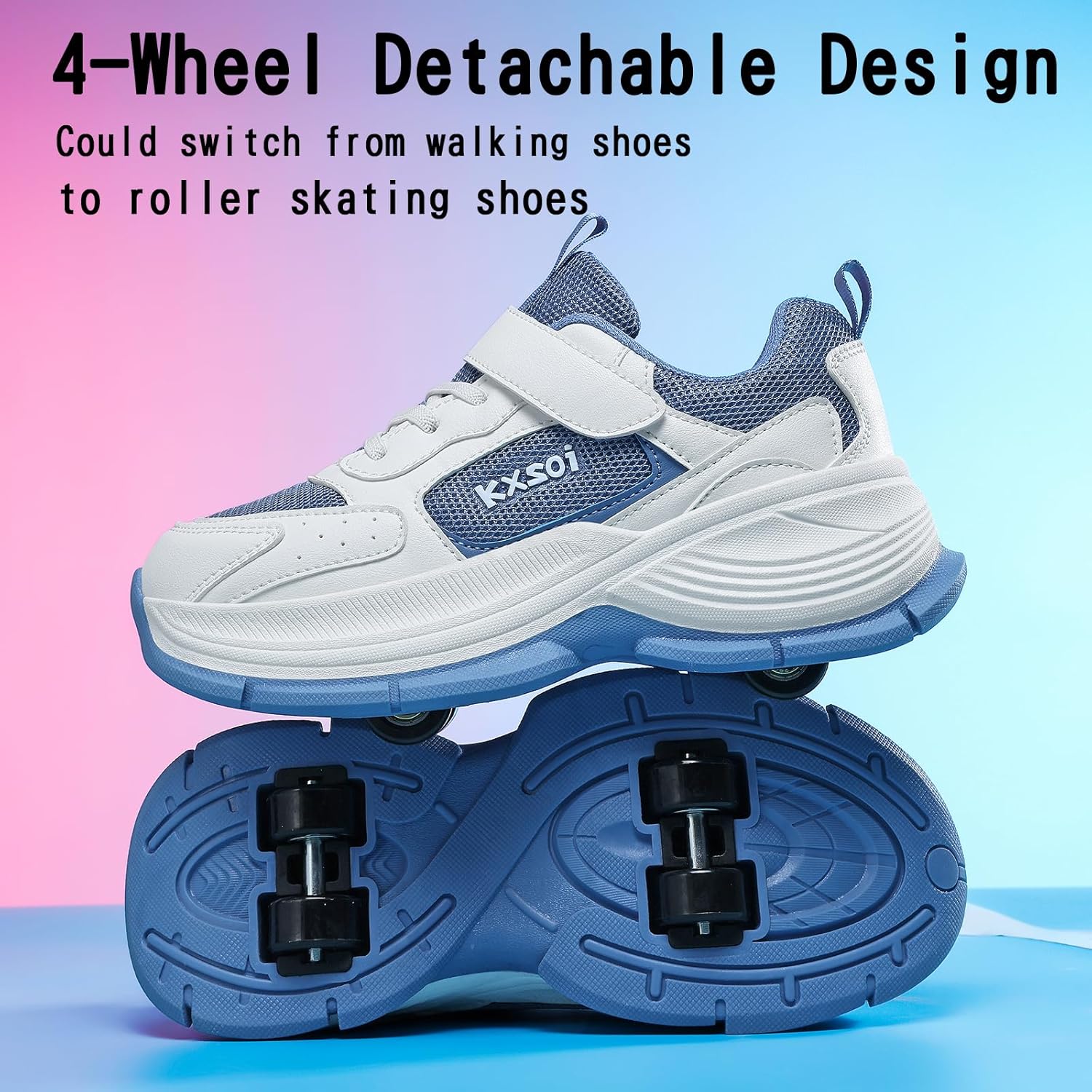 HSQ Roller Skate Shoes with Detachable Wheels for Girls Boys Kids Funy Gifts