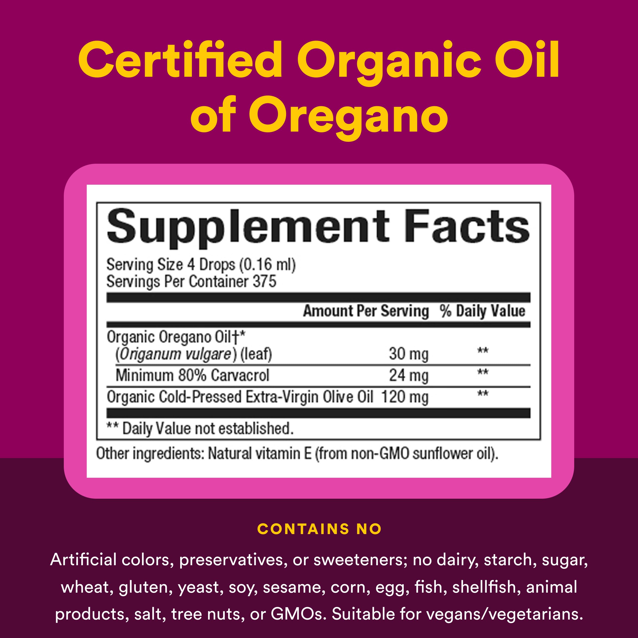 Natural Factors Oil of Oregano, 2 Fl Oz (375 Servings) — Amazon image 4