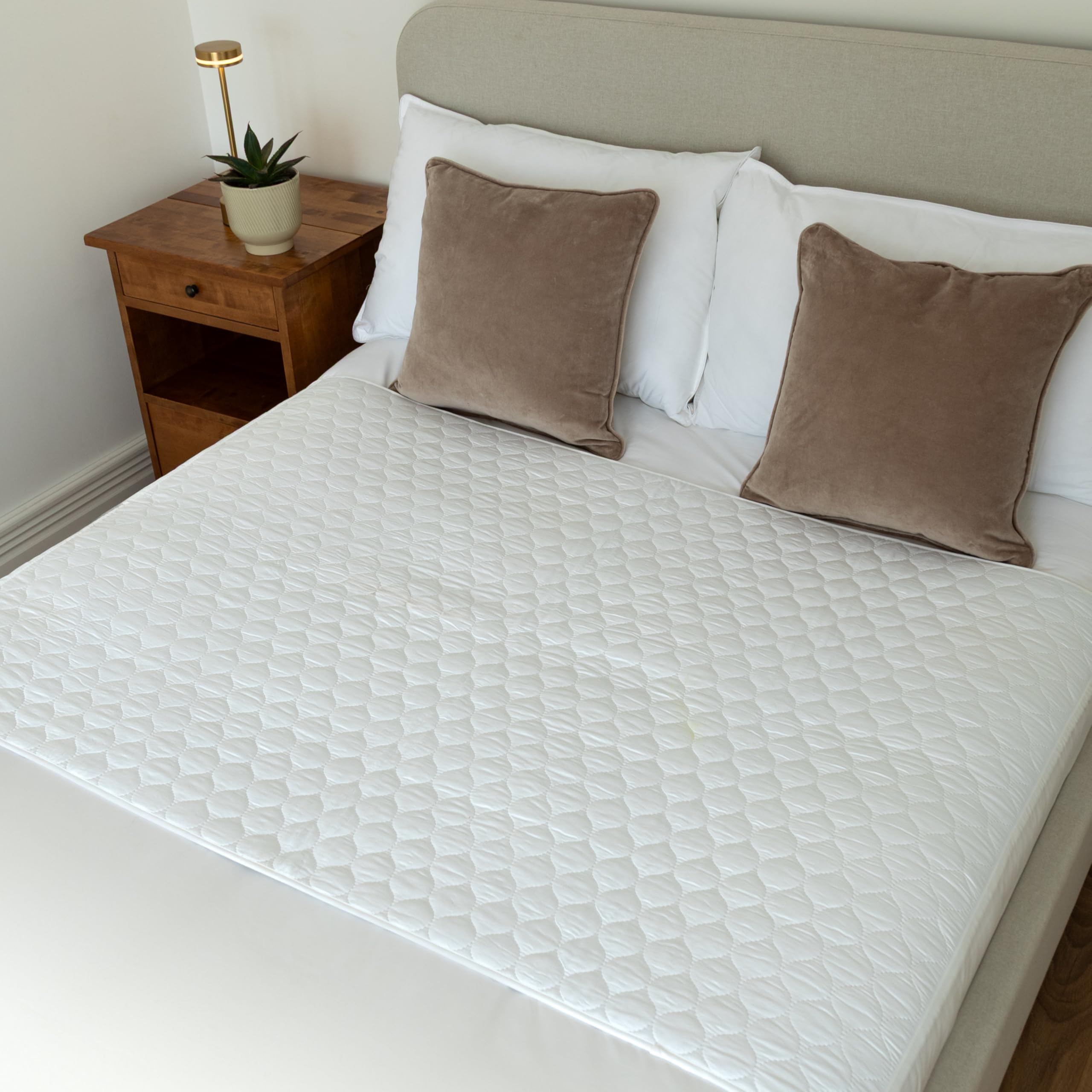 Bedwetz Incontinence Bed Sheets Bamboo – Waterproof Cooling Bed Wetting Mattress Protector with Tuck-In Sides, Ultra Absorbent Washable Protector – Super King (91x182cm)
