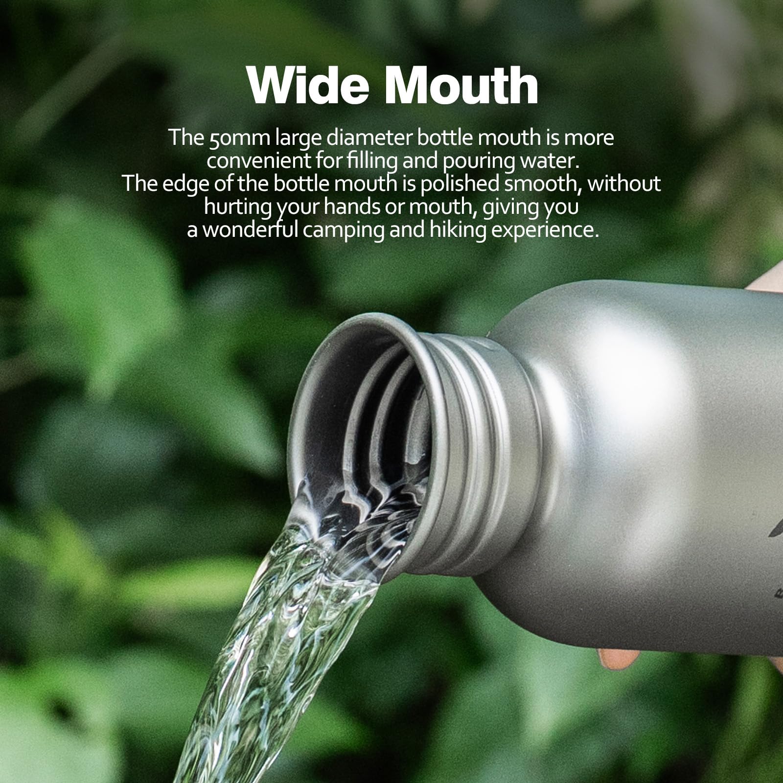 Amazon.com : Boundless Voyage Titanium Water Bottle with Lid Wide