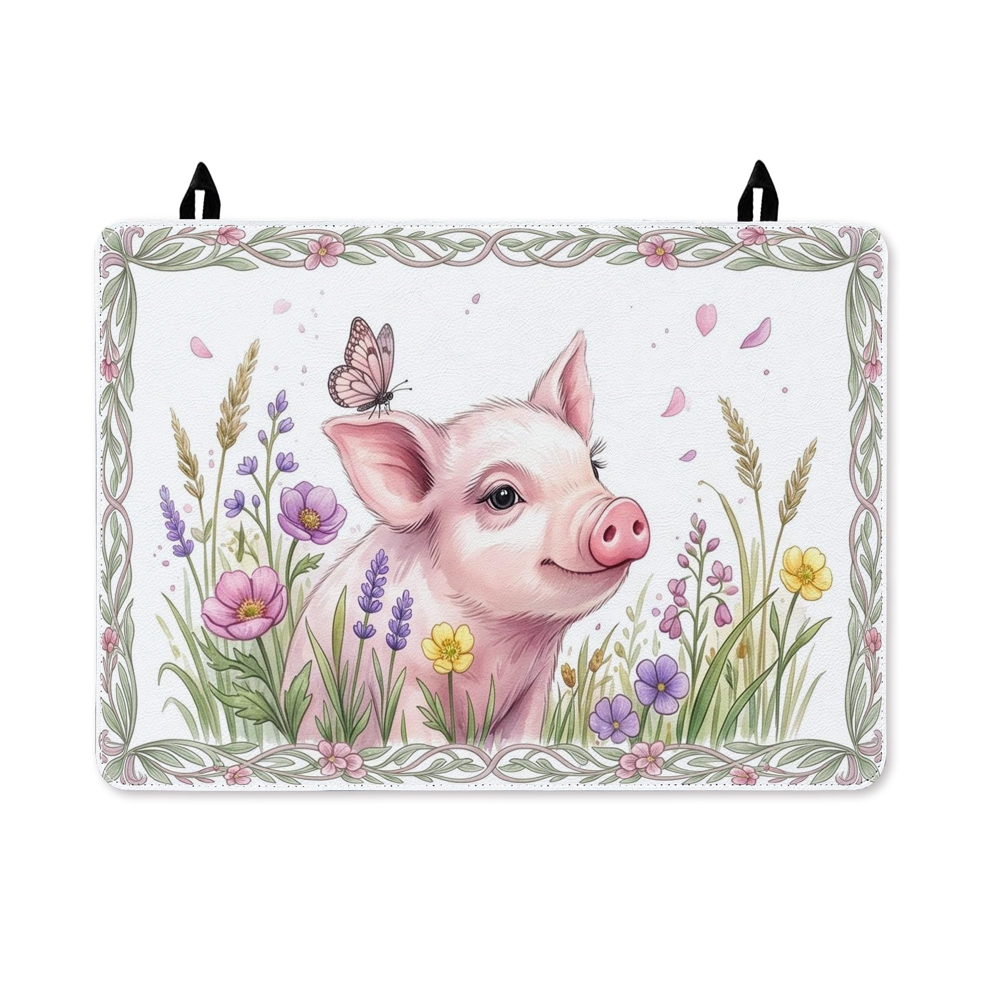 Housse de cuisinière en polyuréthane 71x50cm protège-plaque motif fleurs de papillon
