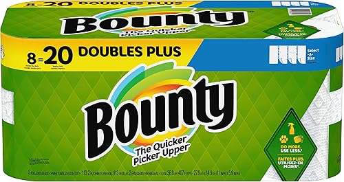 Miniatura 11 de Bounty Select-A-Size - Toallas de papel, blanco, 8 rollos dobles Plus = 20 rollos regulares