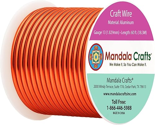 Miniatura 922 de Mandala Crafts - Alambre de aluminio anodizado de calibre 22 para hacer joyas - 137.2 m de alambre flexible surtido y coloreado - Doble para bonsái