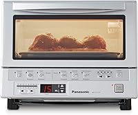 Panasonic FlashXpress NB-G110P Compact 4-Slice Toaster Oven with Double Infrared Heating, 6 Auto Cook Presets, No Preheat - Silver
