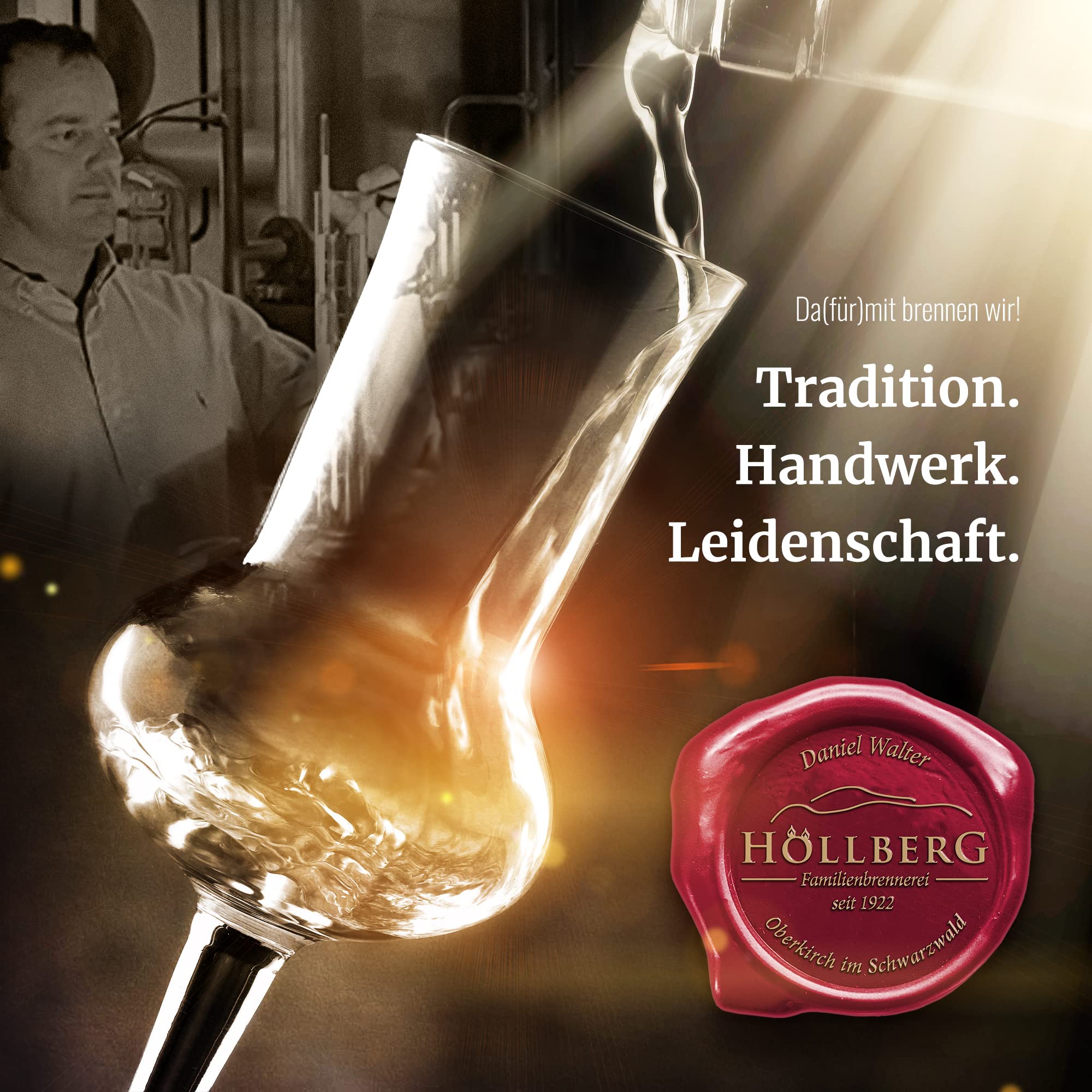 Apfelbrand "Höllberg" 43% vol., Jahrgang 1994, (1 x 0.7 Liter) - Apfelbrand eichenfass