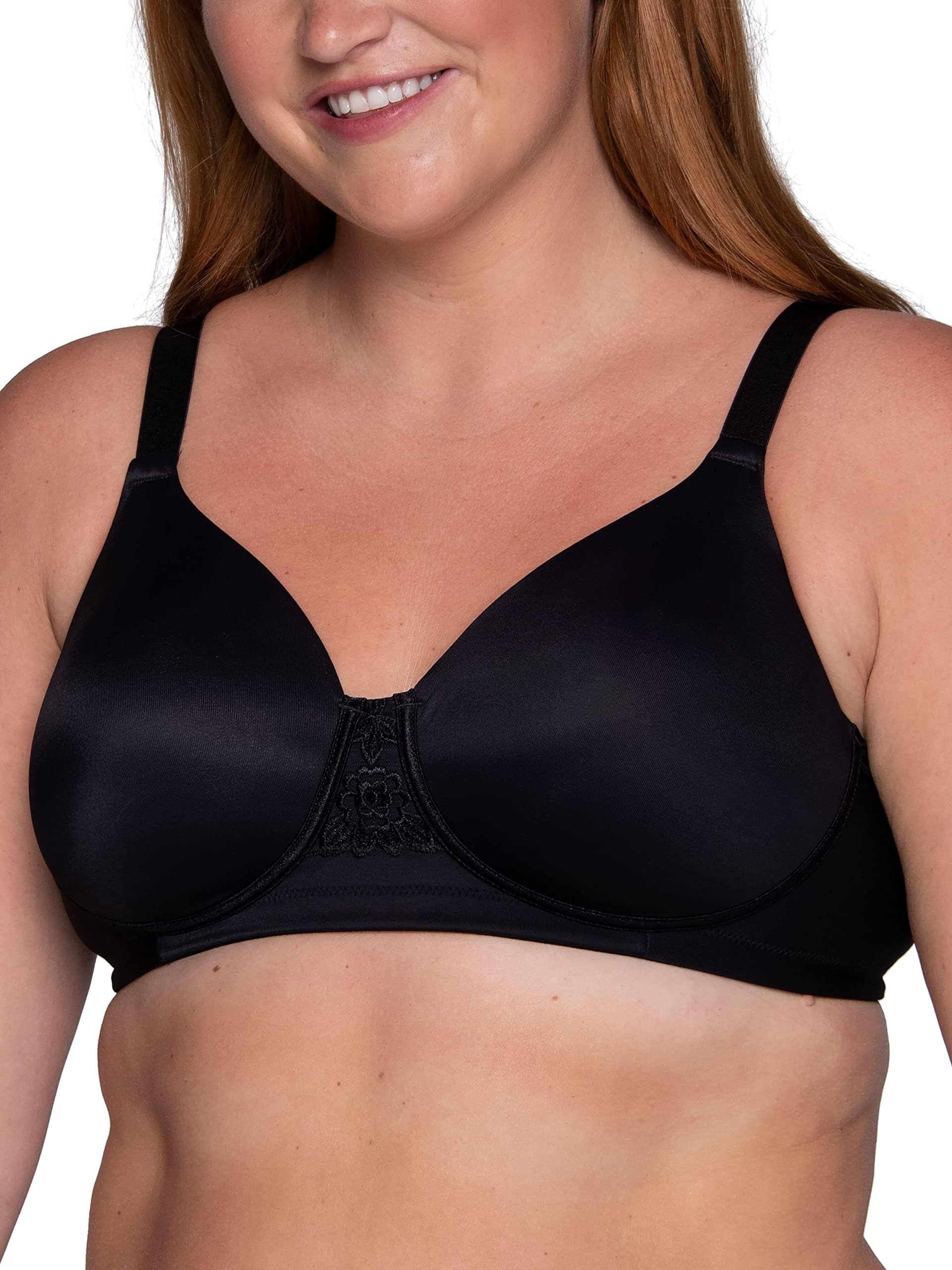 Vanity FairWomen's Full Figure Beauty Back Smoothing Bra, 4 Way Stretch Fabric, Lightly Lined Cups up to H