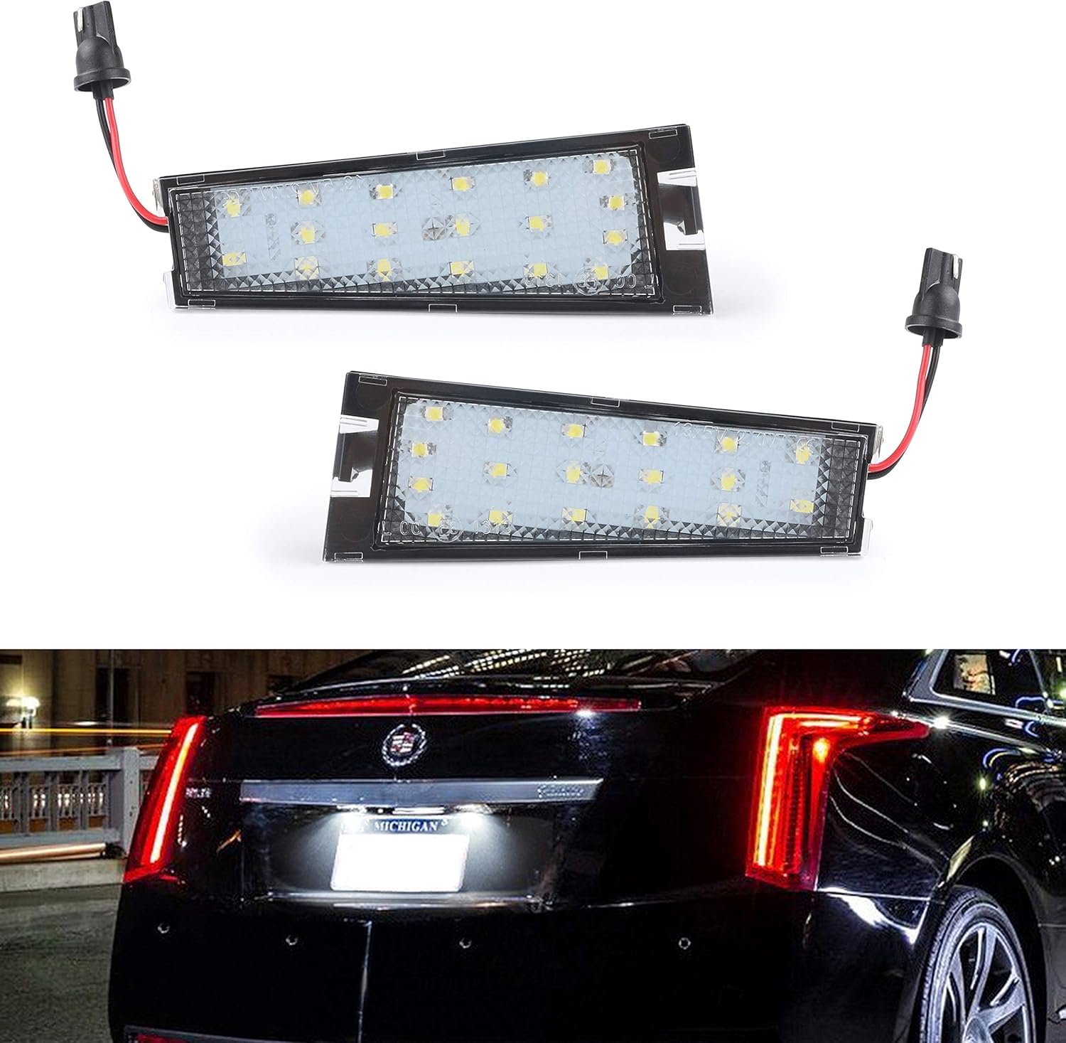 GemPro 2Pack LED License Plate Light Assembly For 20082010 Cadillac