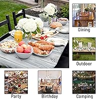 Vista 6 de Mantel rectangular blanco ajustable, textura de madera gris, borde elástico, impermeable, lavable, 72 x 30 pulgadas, paneles de madera antigua