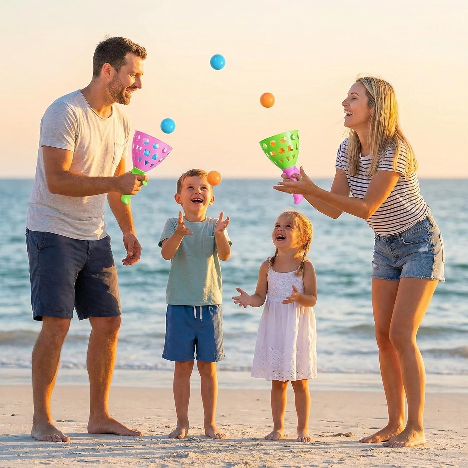 Bennol 4 Pack Outdoor Game Toys for Kids Boys with 20 Balls Pop Pass Catch Ball Game Outside Toys Gifts for 3 4 5 6 7 8+ Year Old Boys Kids Outside Outdoor Gifts for Ages 3-5 4-8