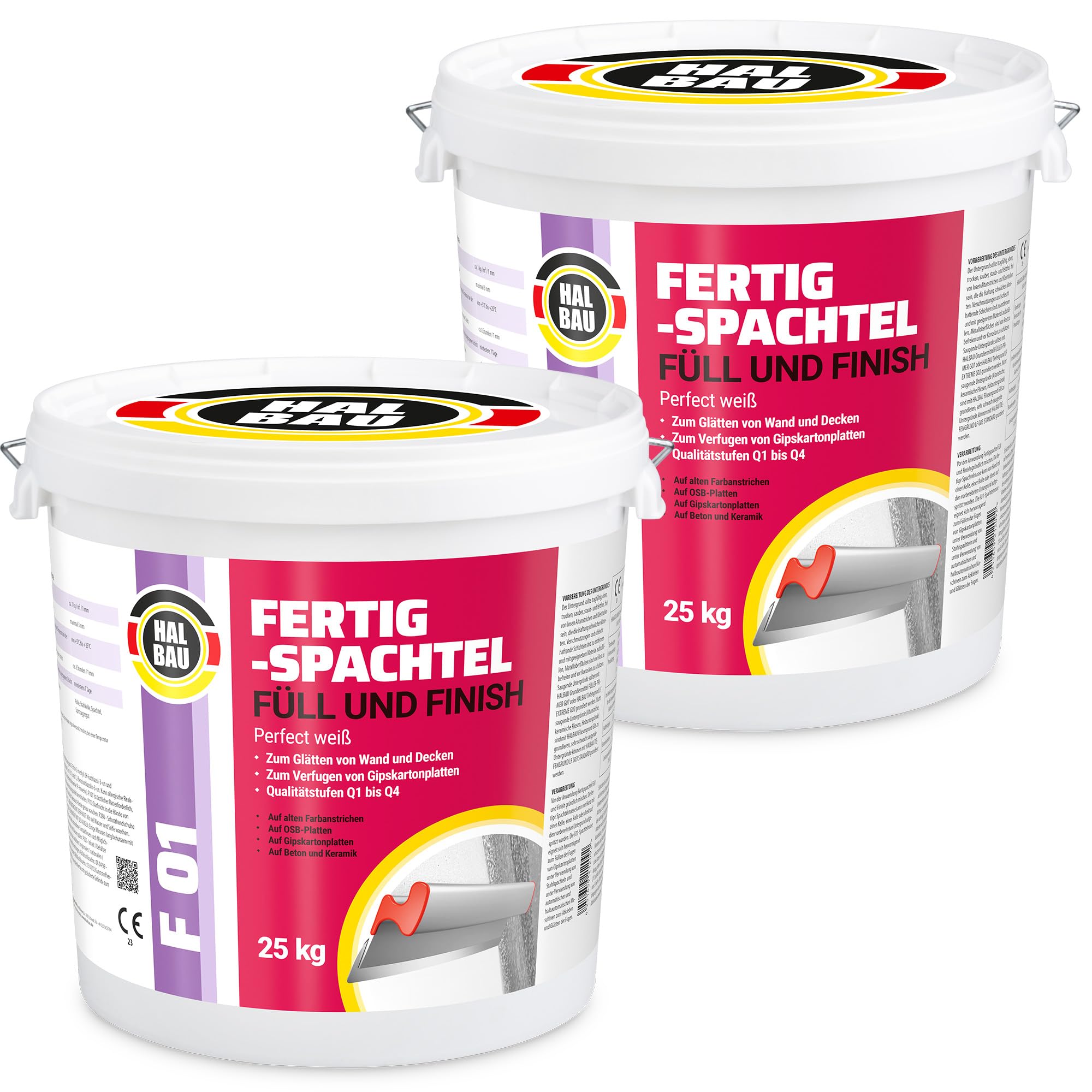 Masilla de acabado de relleno Q1-Q4, espátula para juntas interiores 50 kg, color blanco perfecto, alisar juntas GK placas semiconstruidas F01