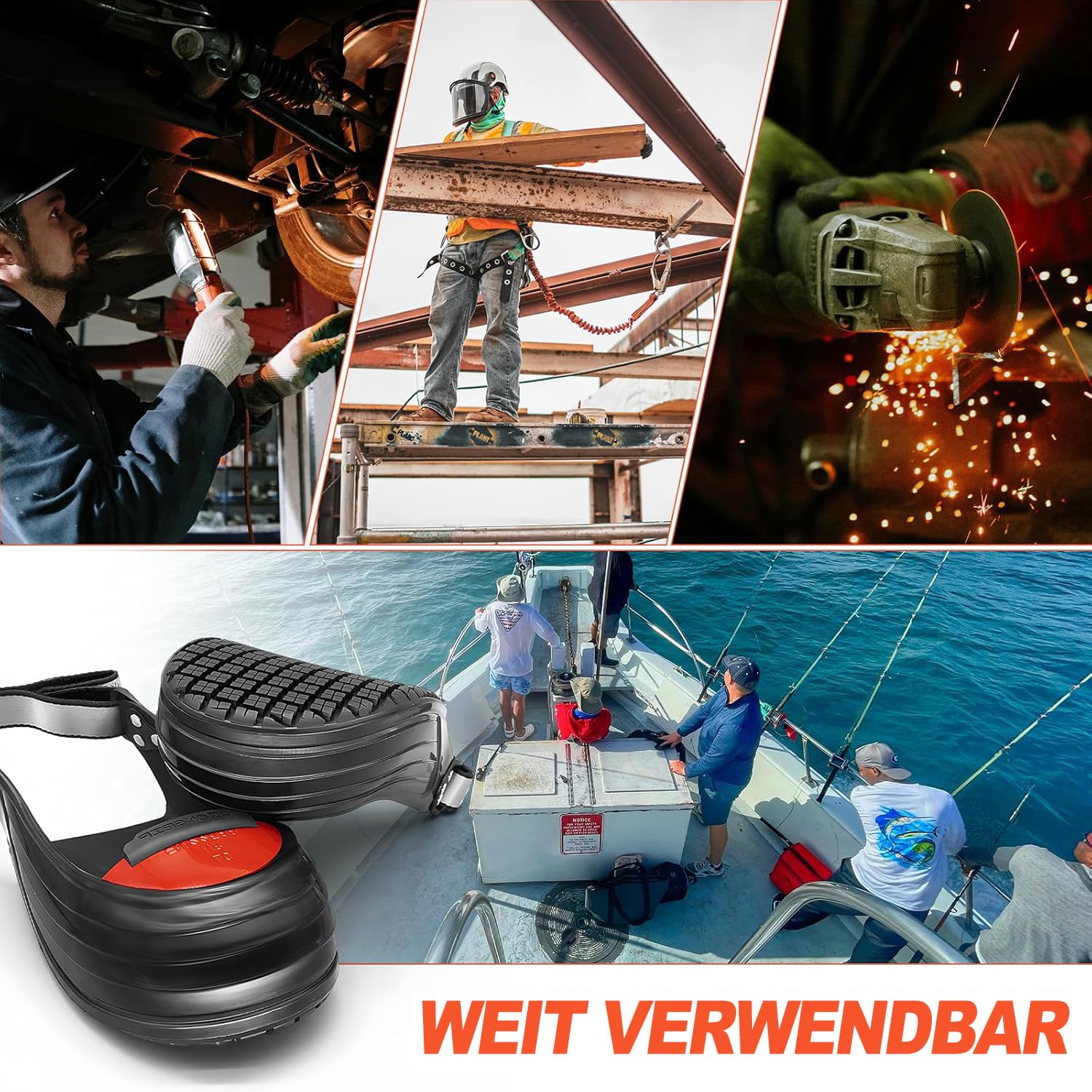 LG08 Sicherheits-Überschuhe mit Stahlzehenschutz, Titanlegierung, rutschfest & ölbeständig (FO), Sicherheitsschuhe Überzieher Stahlkappe für Industrie,M(36-41)
