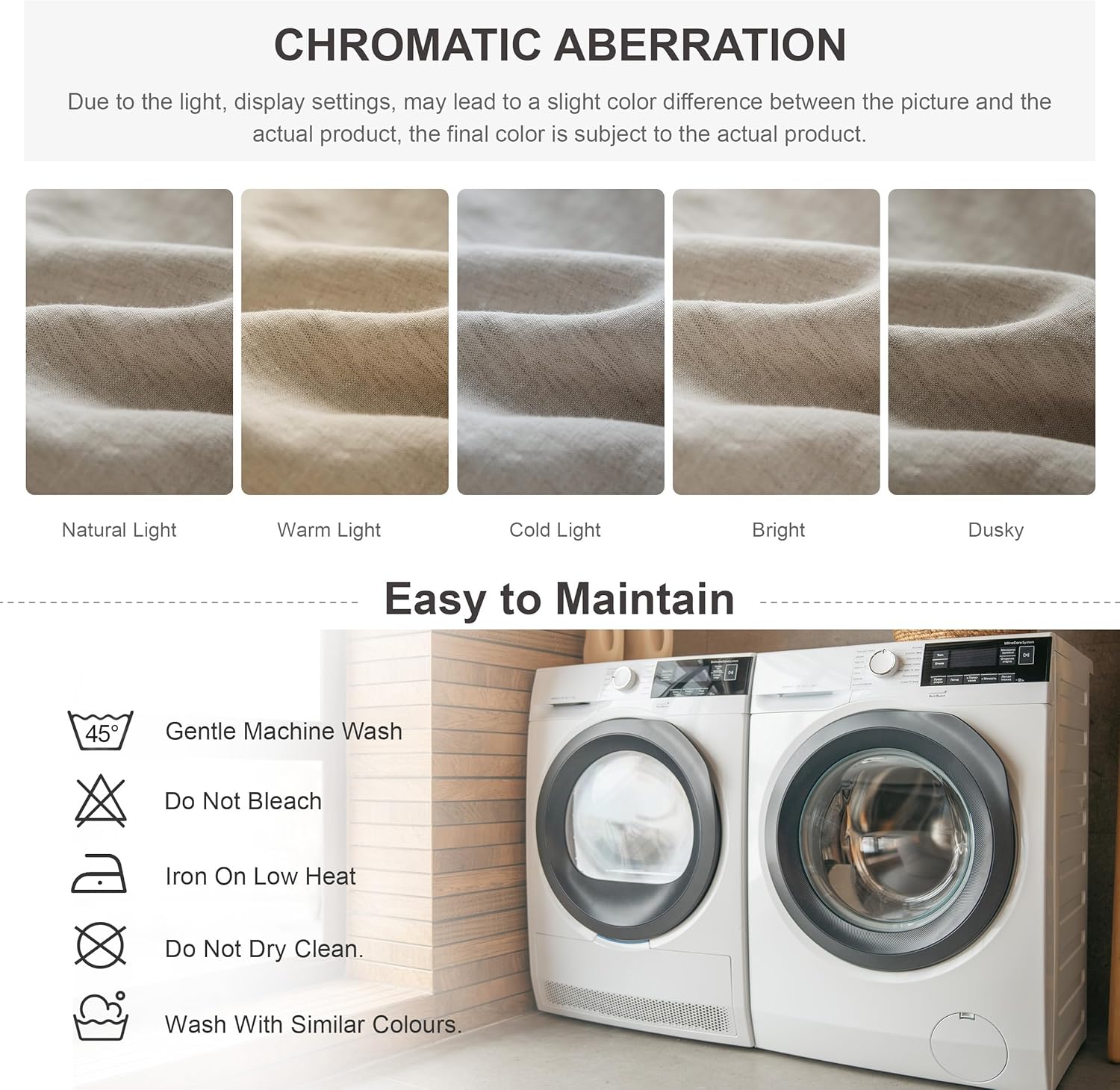 Simple&Opulence 100% Linen Duvet Cover Set, 3 PCS Natural French Flax Ruffle Duvet Cover Full Size, Breathable Comfy Linen Bedding Comforter Cover with 2 Pillowcases (Natural Linen, 78"X 86") - Image 6