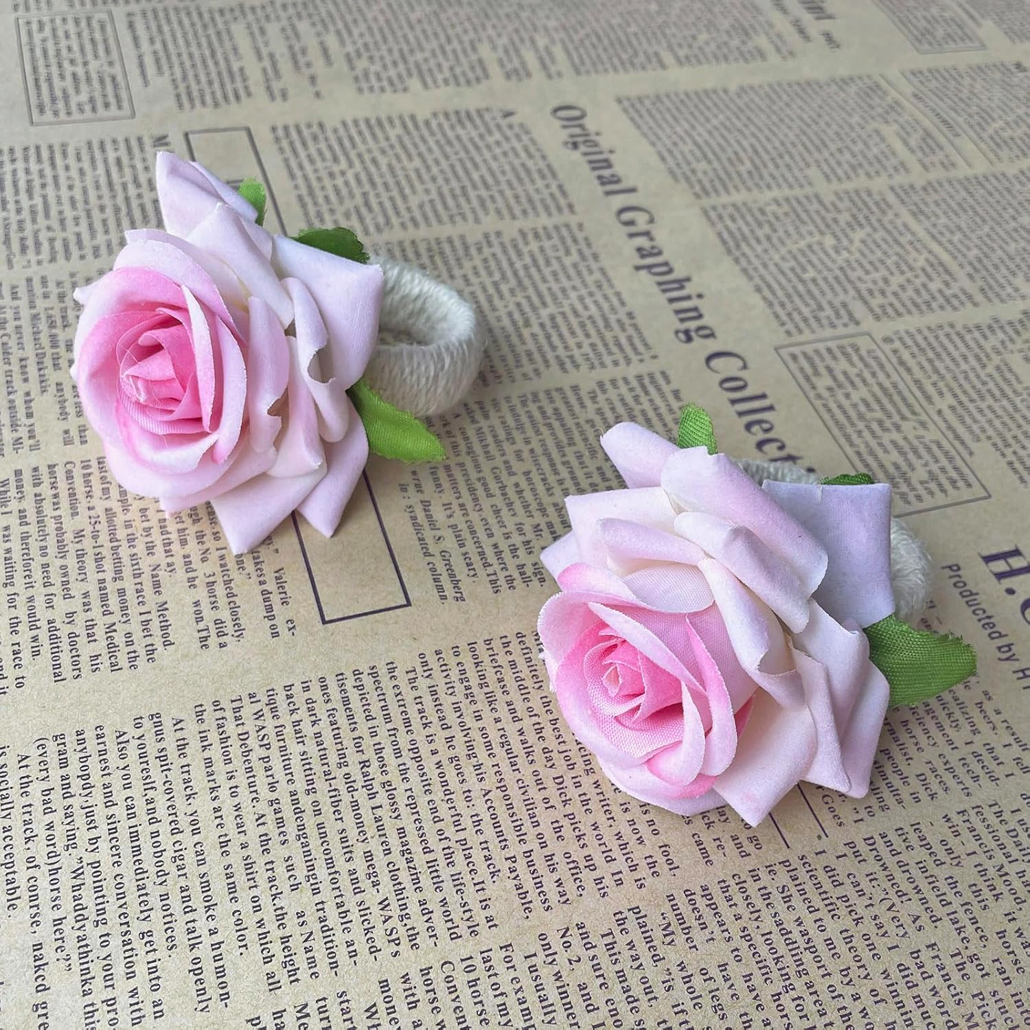 Napkin Rings,48 Pcs Artificial Rose Napkin Holders Burlap Flower Napkin Buckles for Wedding Baby Shower Valentine's Mother's Day Party Home Kitchen Dinner Table Decoration (Pink, Standard Size)