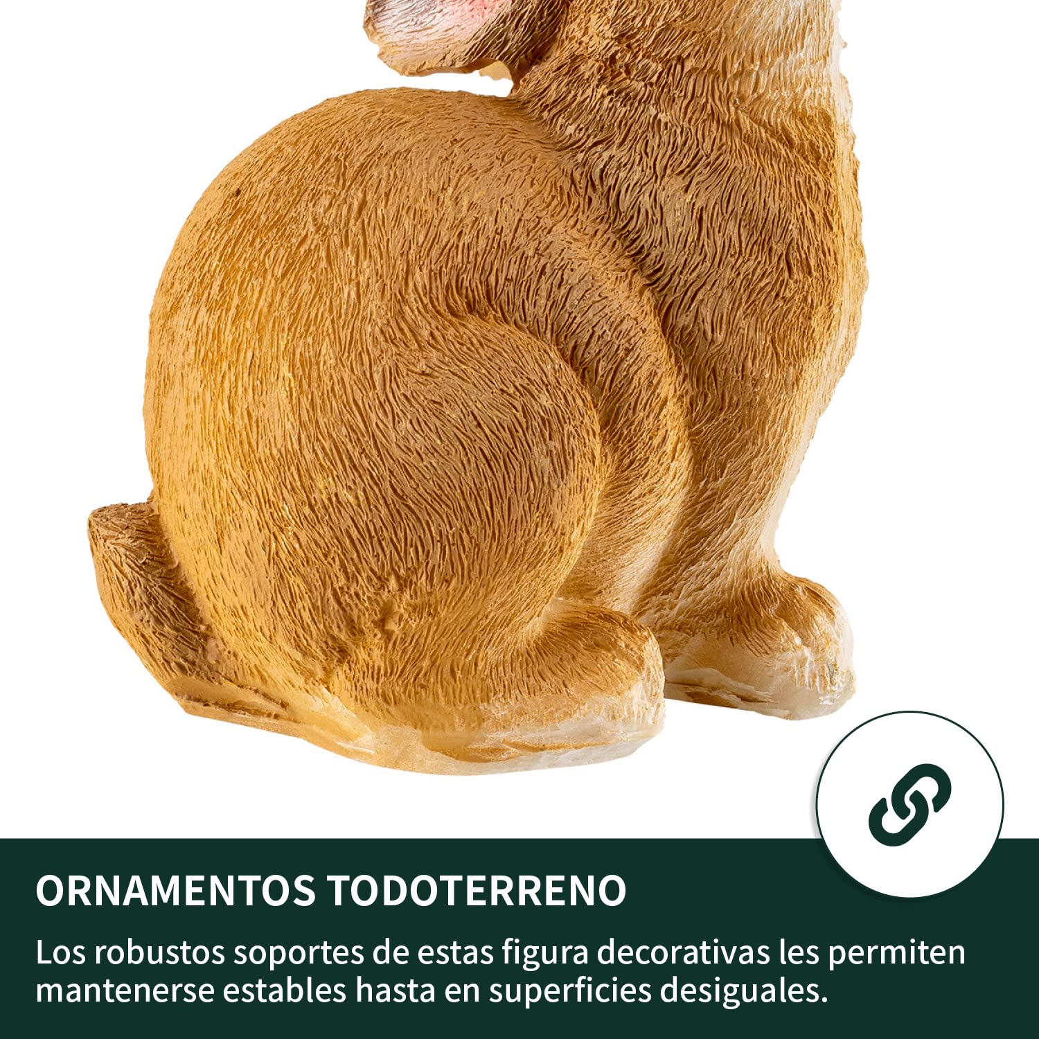 VERDOBA Cuatro Conejos – decoración para el hogar – Adornos para Interiores y Exteriores – Figuras Decorativas de poliresina para el jardín.
