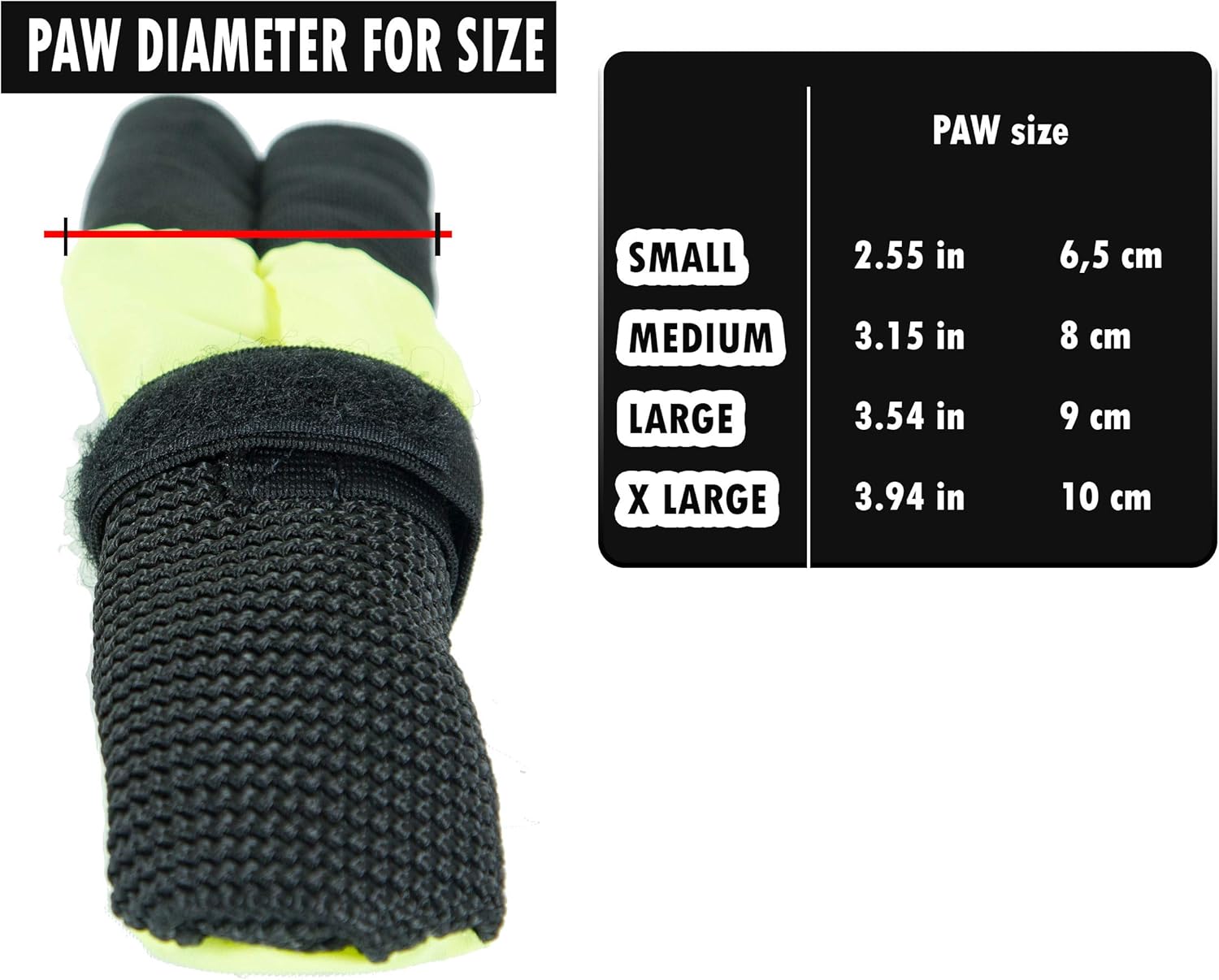 Neewa Snow Dog Boots (Small, Yellow) - Ideal for Winter Pulling Sport Like Skijoring, Sledding, Snowboarding and canicross