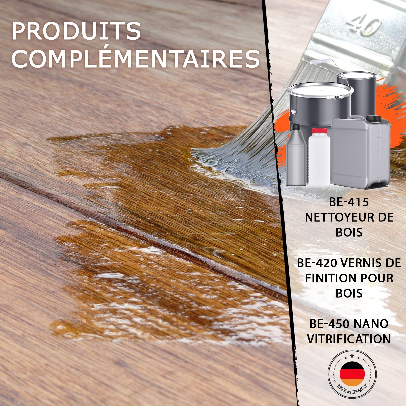 BEKATEQ BE-205 Huile pour teck 10l incolore I Saturateur bois exotiques & durs I Entretien du bois: parquet, terrasse, salon de jardin exterieur & interieur I Sans solvants, résistant aux intempéries