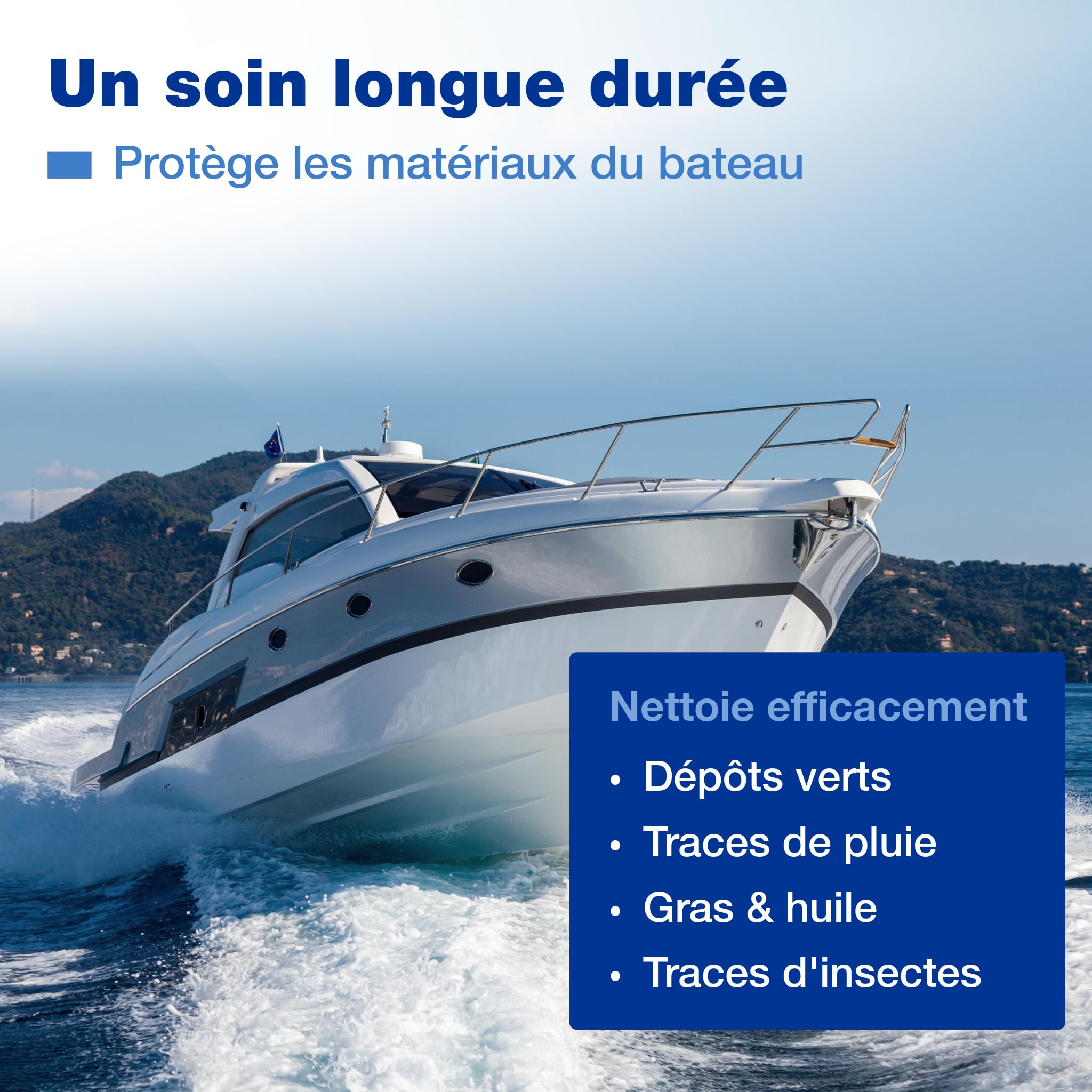 Bio-Chem - Produit de Nettoyage pour Bateau 1L - Entretien de Coques de Bateaux, Navire, Yacht, Kayak - Solution nettoyante pour Bateau pneumatique
