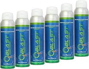 O2 Blast Pure Oxygen Supplement - 4L Portable Can, 6-Pack