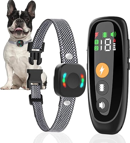 Collar de entrenamiento para perros, 2800 pies para 8-120 libras, collar de choque para perro con control remoto, collar eléctrico, 4 modos de