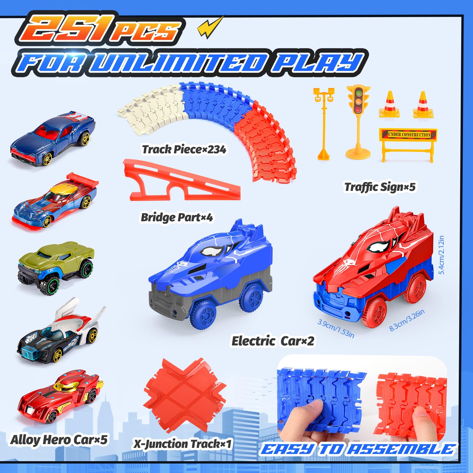 Juguetes Niños 2 3 4 5 6 Años, Coche Regalo Niño Niña 3-6 Años Eléctrico Pista de Coche Regalo Navidad Niño Niña 3-6 Años Juegos Educativos