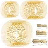 Hair Nets Invisible Elastic Edge Mesh and Bobby Pins Set,40 Pieces HairNets, 80 Pieces U Shaped Pins for Ballet Bun,3 Size, Blonde