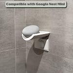 Sintron Wall Mount Shelf for Echo Pop – Compact Smart Speaker Holder with Built-in Cable Management, Space-Saving Design, Compatible with Google Nest & HomePod mini (White)