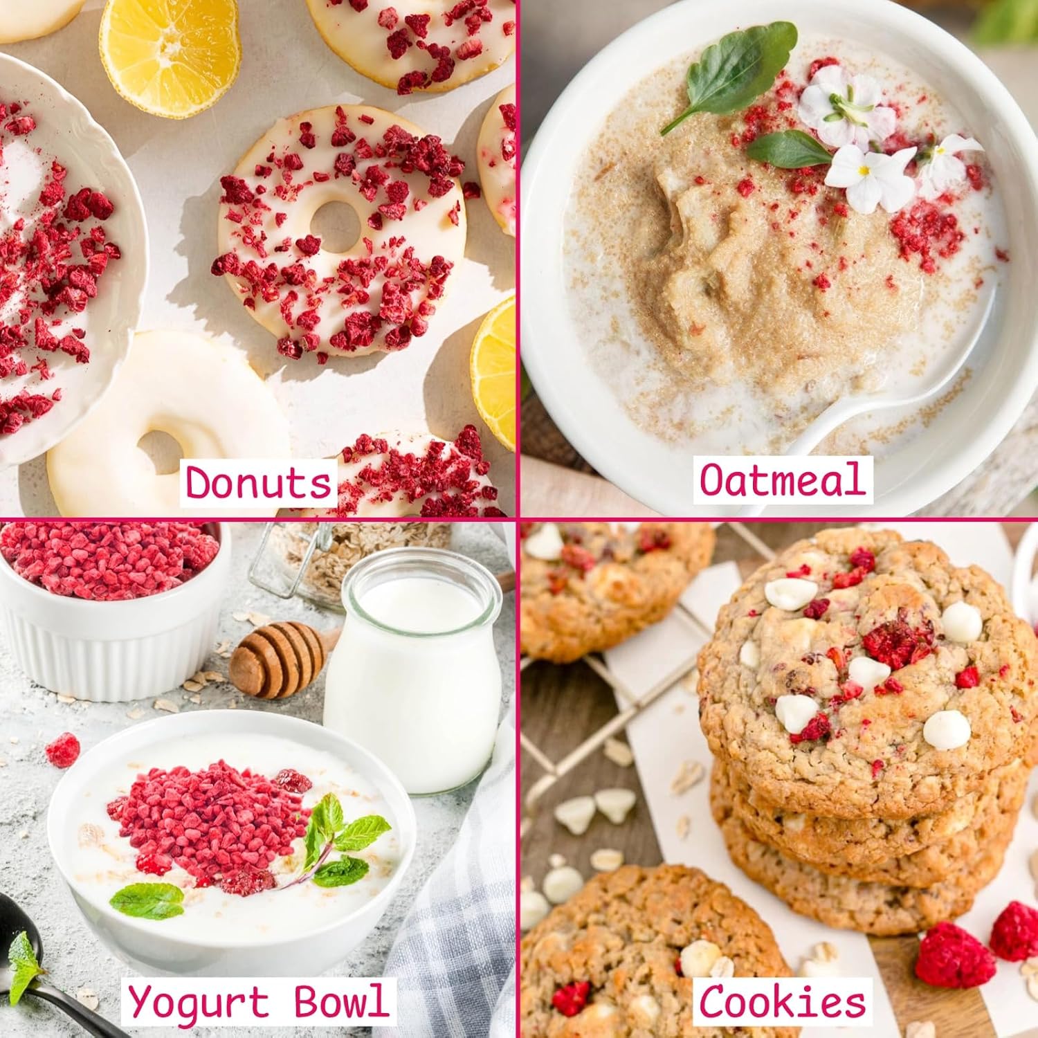 Premium Freeze Dried Raspberries Pieces - / e Dried Raspberries, Made