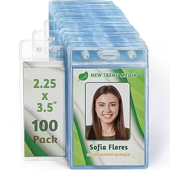 Amazon.com : EcoEarth Vertical No Zipper ID Name Badge