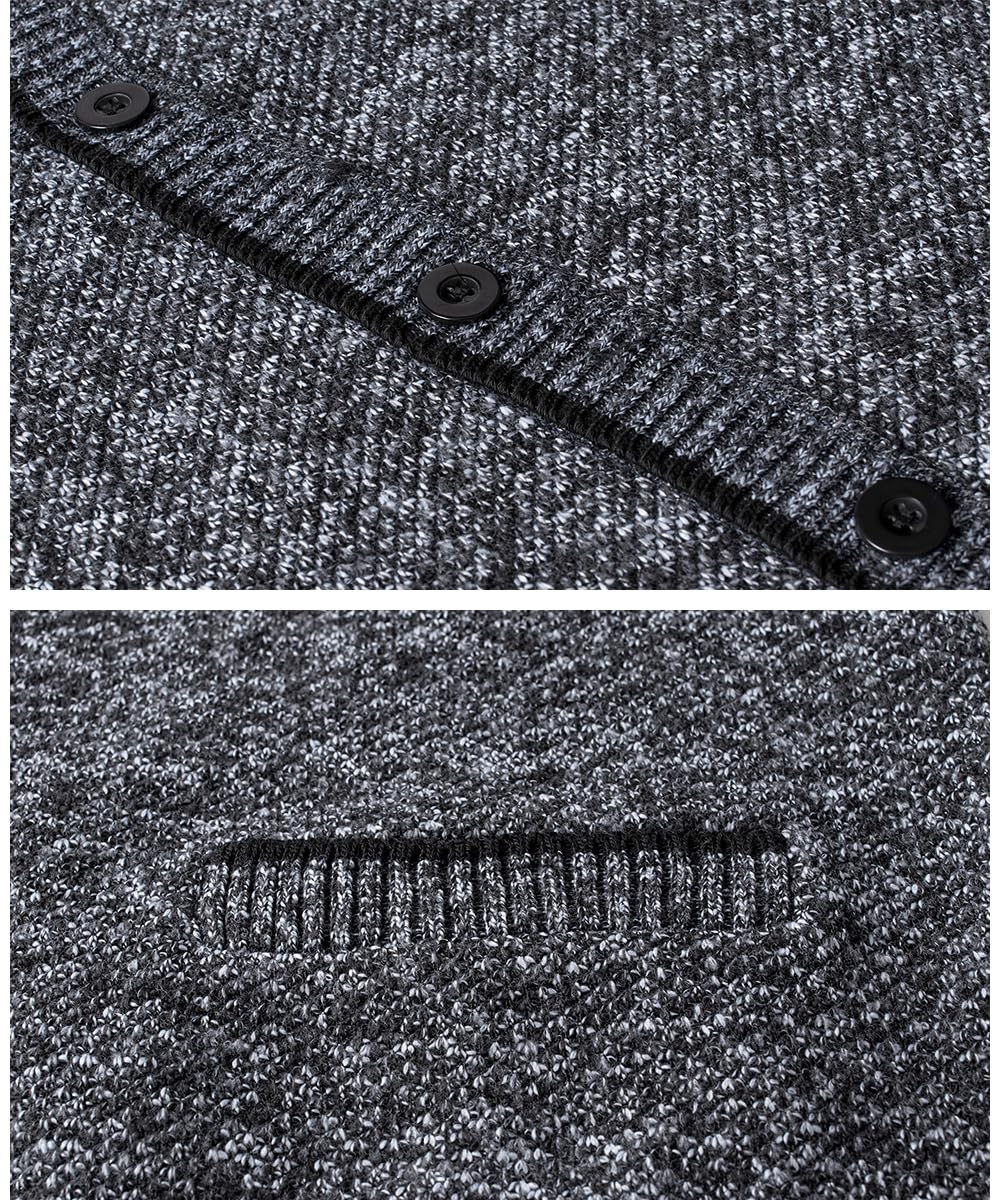 Hommes Pulls et Gilets sans Manche Extérieur en Col à V Tricoté Chandail Doublure Polaire Gilets Cardigan Veste sans Manche Tricotée