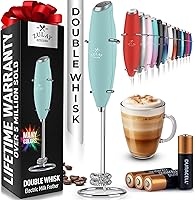 Vista 54 de Zulay Kitchen Potente varita espumadora de leche con 2 baterías Duracell – Mezclador de bebidas portátil ultrarrápido – Máquina de espuma eléctrica