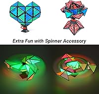 Vista 7 de TOSY Piedra Piramidal Magnética: 1 Cubo se Transforma en 1 Billón de Formas, 14 Piezas (12 Piezas de Rompecabezas y 2 Giradores), 243 Imanes, Regalo