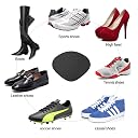 Hadwoer Sneaker Hole Repair, Shoe Heel Wear Hole Prevention Patch Insert,One Big and one Small 2 Pairs, Black, Universal gallery image