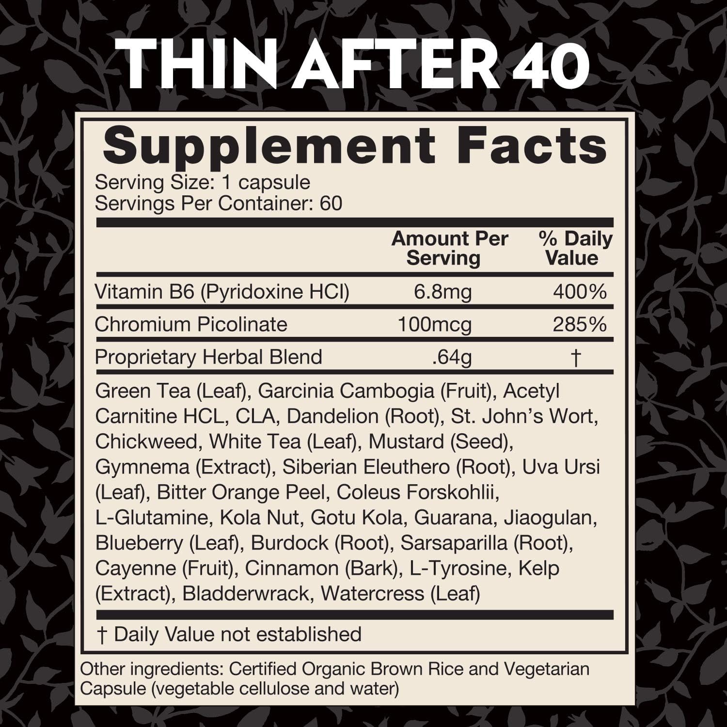 Flаѕh Dеаlѕ - 70% оƒƒ Crystal Star Thin After 40 Weight Loss Supplement (60 Capsules) – Herbal Supplement that helps suppress Appetite & increase Metabolism - Green Tea Leaf, CLA & Burdock - Non-GMO