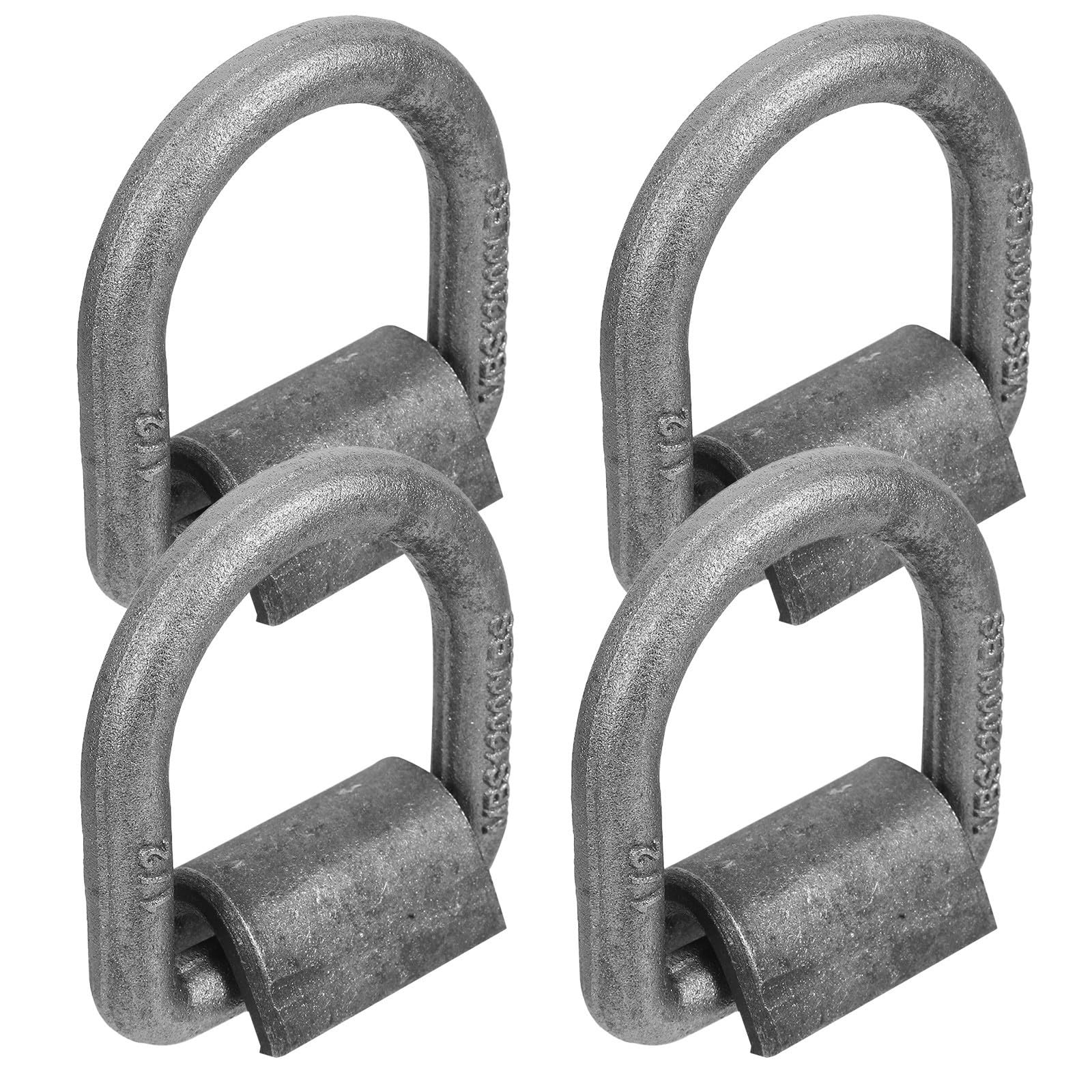 4 Pièces Anneau Souder 1/2 Pouce 12000 Lbs Acier au Carbone