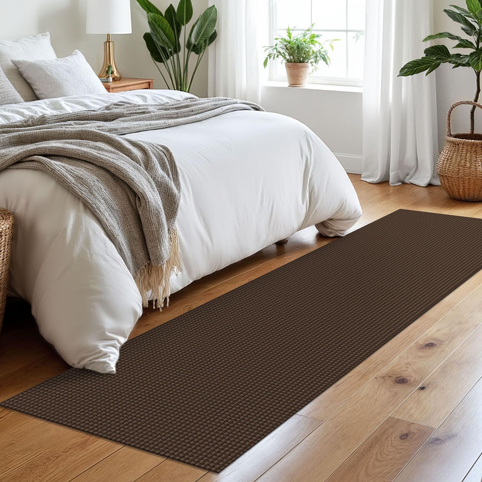 Alfombra trenzada de 2 x 8 pies, lavable para pasillos, cocina, alfombra de pasillo con respaldo de goma, alfombra de entrada de algodón para interiores, alfombra tejida para pasillo, cocina