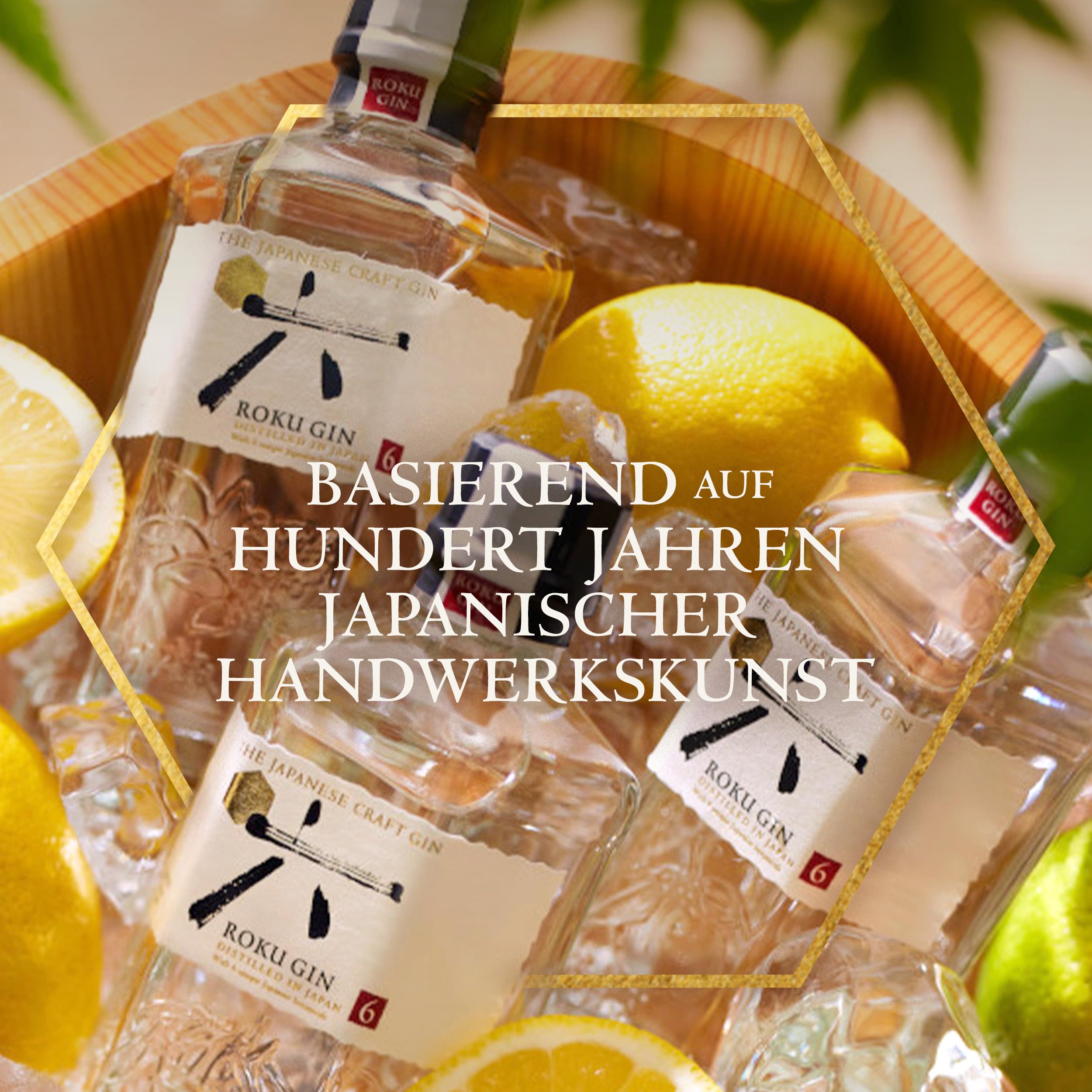 ROKU GIN | 6 japanische Botanicals | Meisterhaft destilliert in Japan | für einen perfekt ausbalancierten Geschmack, 43% Vol | 700ml Einzelflasche