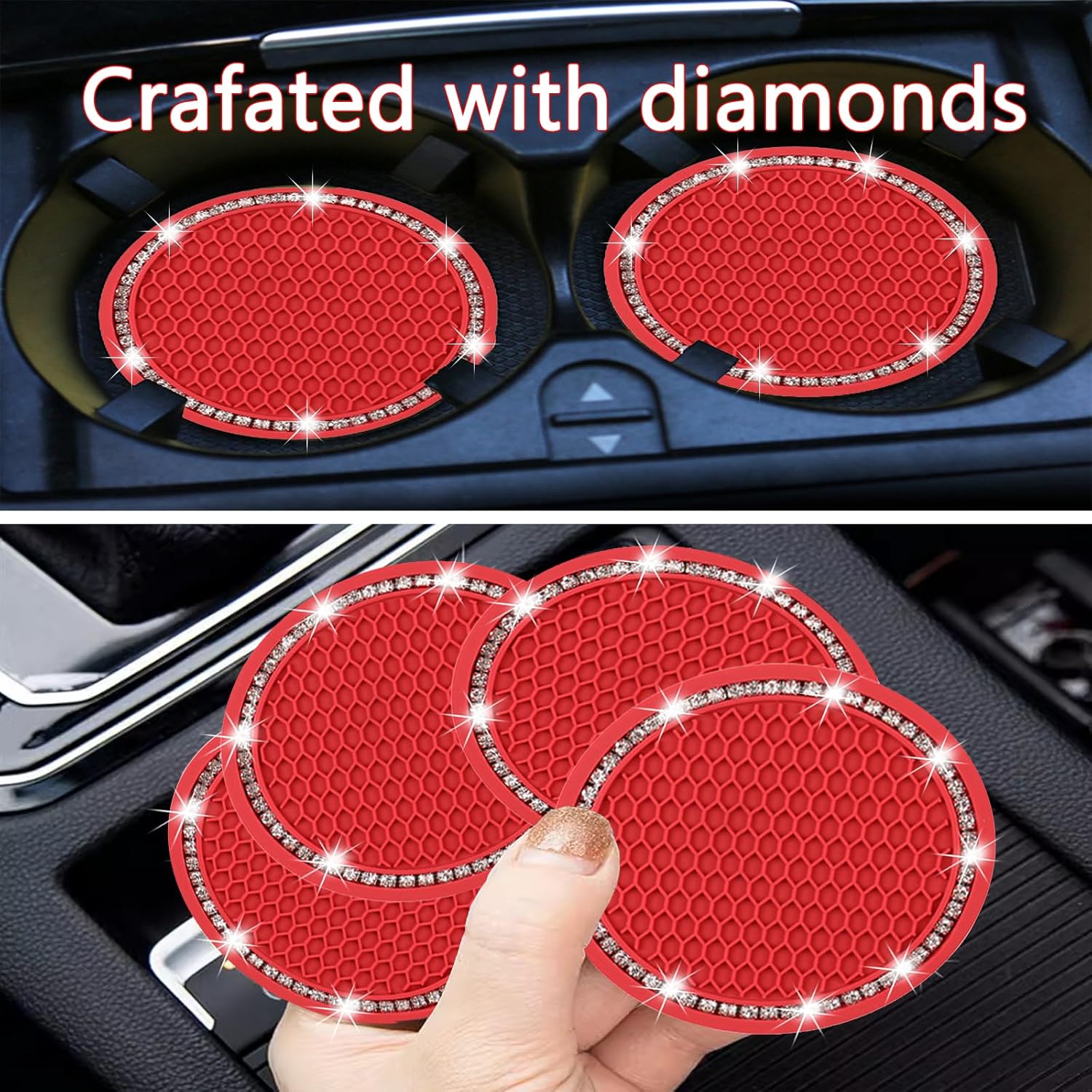 Sparkle on the Go: Review of Bailinks Bling Car Coasters for a Chic Interior