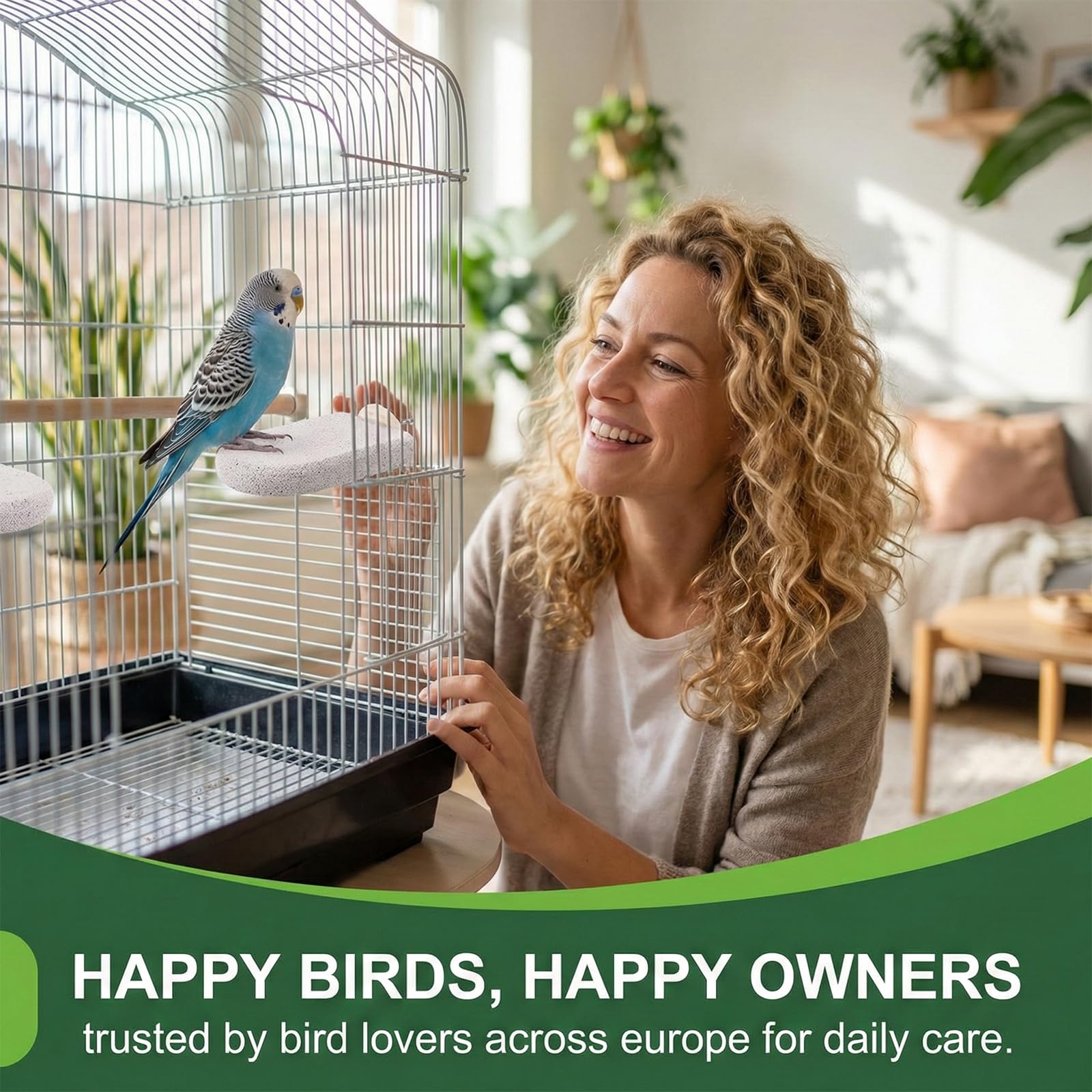 2 Pièces Perchoir Oiseau en Pierre Minérale, Design Glace sur Bâton, Bâton à Ronger Naturel, Pour Perruches Ondulées et Calopsittes, Accessoire Cage à Oiseaux pour Soin du Bec et