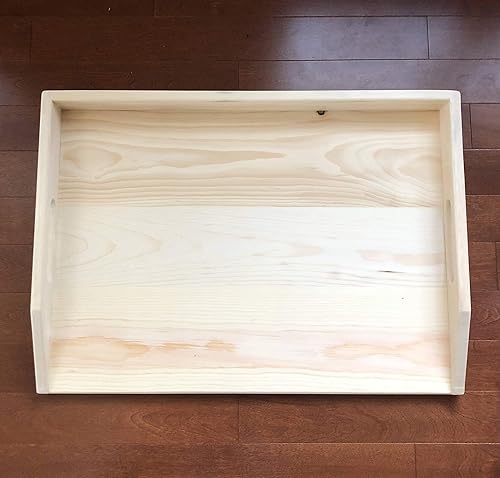 Miniatura 3 de Bandeja de servir de madera hecha a mano, la cubierta superior de la estufa funciona como TV, cama o bandeja de alimentos, tabla de servir de madera