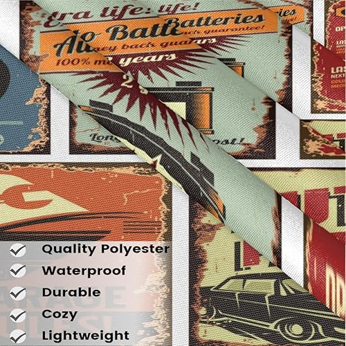 Miniatura 3 de Vintage Car Poster 3 Pack Server Aprons with 3 Pocket Waterproof Womens Half Waist Aprons for Cooking Dishwashing Kitchen Gardening Salon