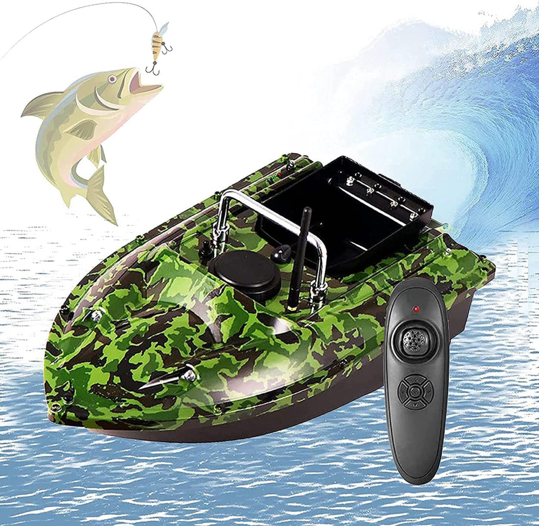 Bateau RC de pêche GPS pour un amorçage précis avec LED