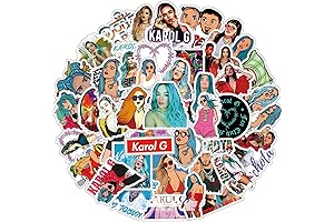 50 Pcs Karol G Stickers Pack, Bichota Aesthetic Vinyl Waterproof Sticker Decals