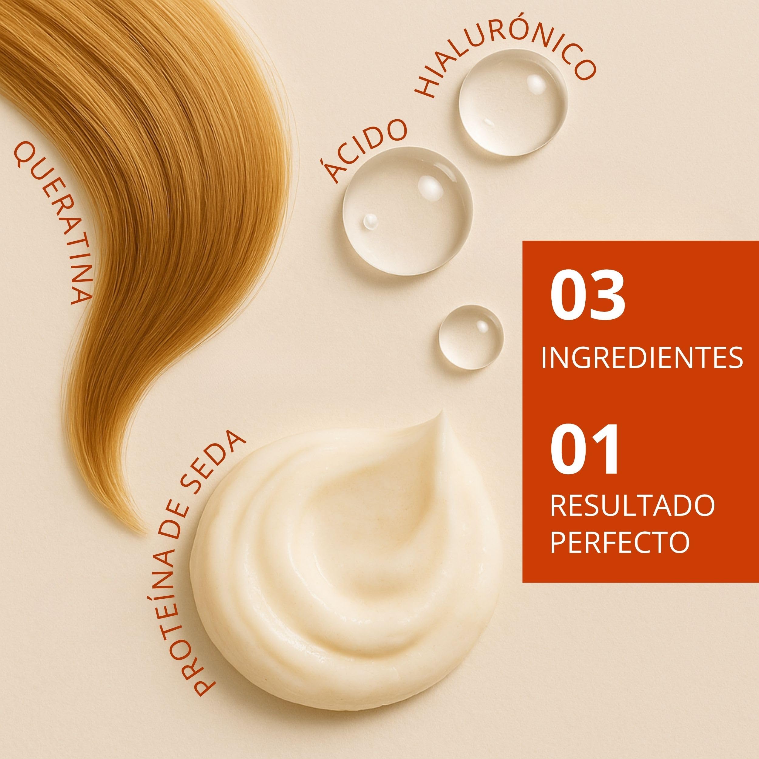Mascarilla Capilar Profesional | Queratina, Proteína de Seda | Hidratante, Reparadora | 1000 ml (Noir)