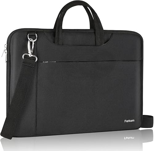 Ferkurn Bolsa para laptop de 17 pulgadas de 17.3 pulgadas para mujeres y hombres con correa de hombro para HP Envy PavilionDell InspironThinkpadASUS