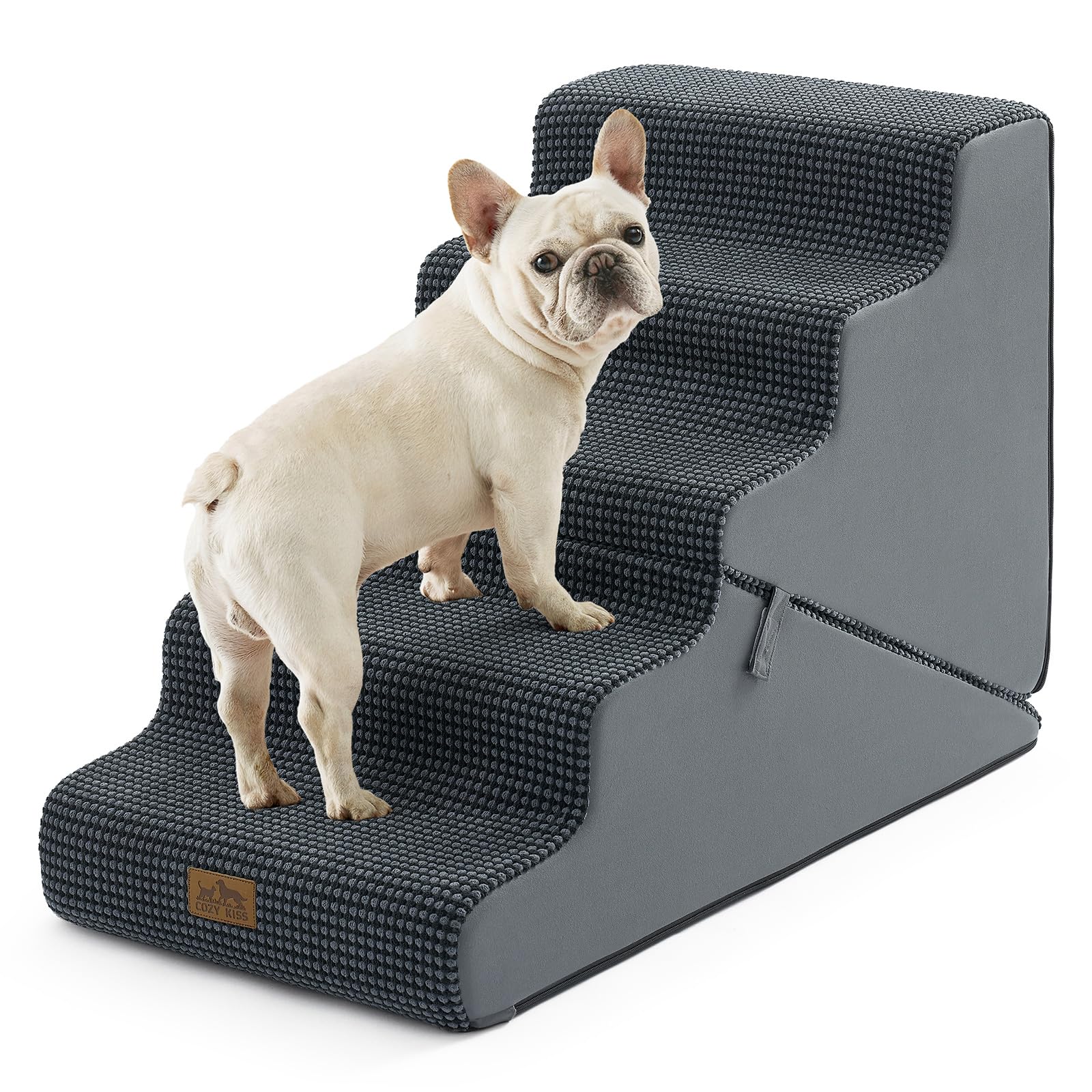 COZY KISS Dog Stairs for Small Dogs, 3-Step 2-in-1 Dog Steps,22.4" H