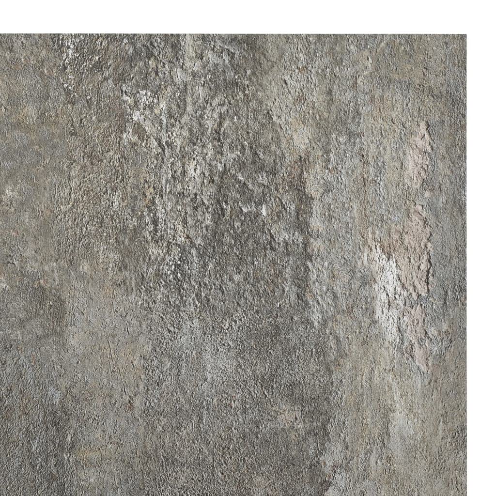 vidaXL Lamas para Suelo Autoadhesivas 55 Piezas Baldosa Azulejo Salón Antiestático Ignífugo Impermeable Antideslizante PVC 5,11 m² Gris