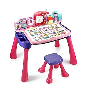 VTech 80-540954 5-in-1 magic desk pink gaming desk, German language VTech 80-540954 5-in-1 magic desk pink gaming desk, German language